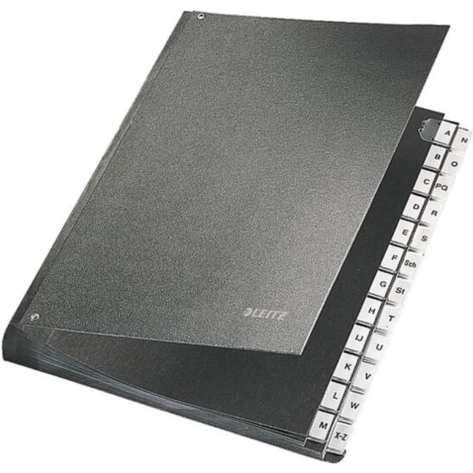 Bureaumap Leitz A4 A-Z hardboard gewolkt