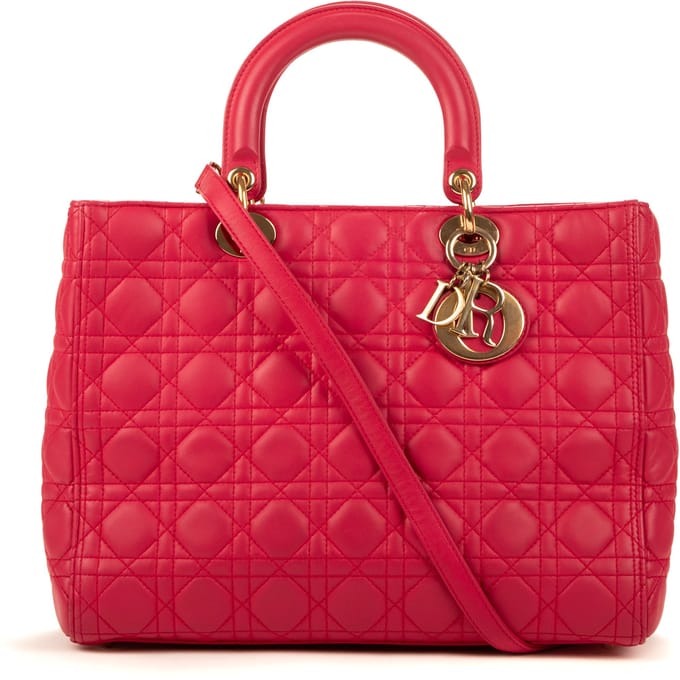 Large Lady Dior Zip GM Handtas