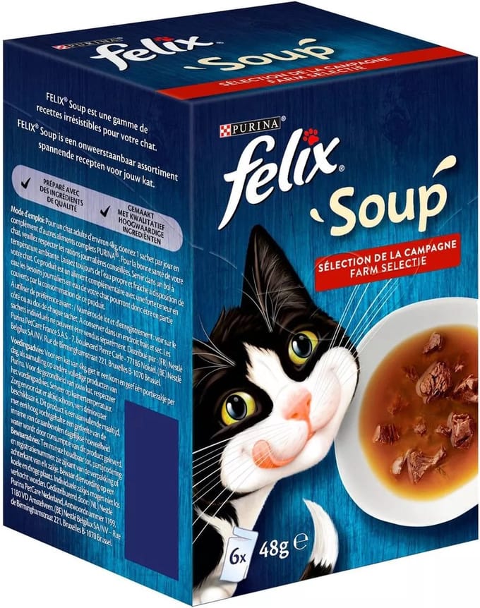 4x - Felix - Kattensoep - Farmselectie - 6x48g