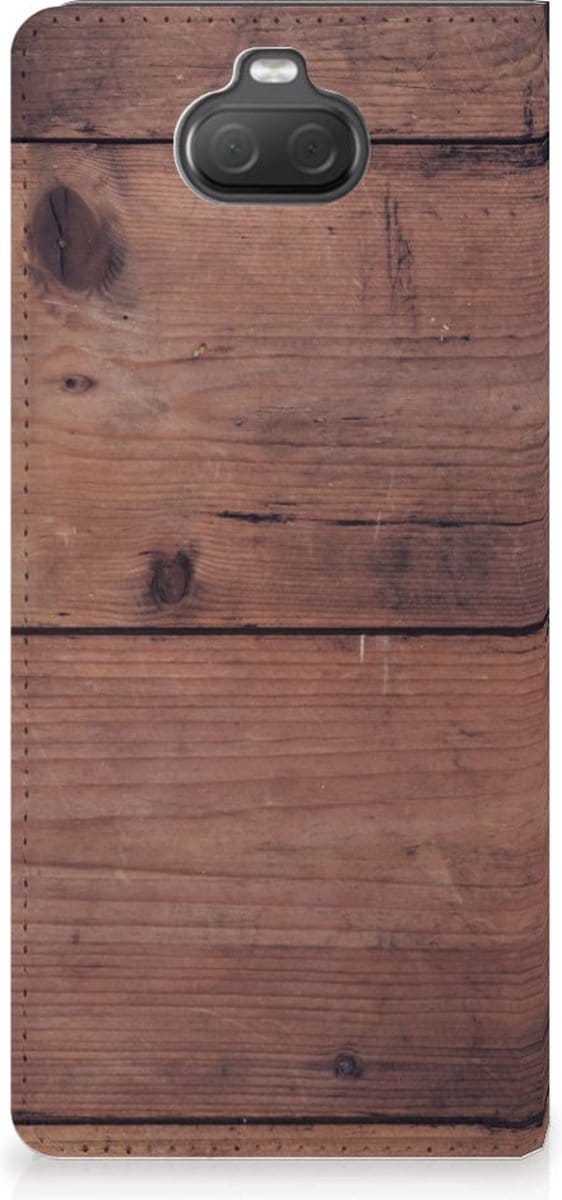 Sony Xperia 10 Book Wallet Case Old Wood