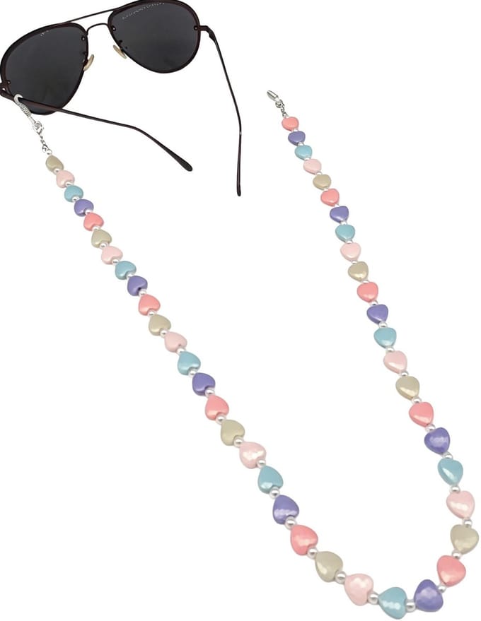 Brillenkoord - hartjes - multicolor
