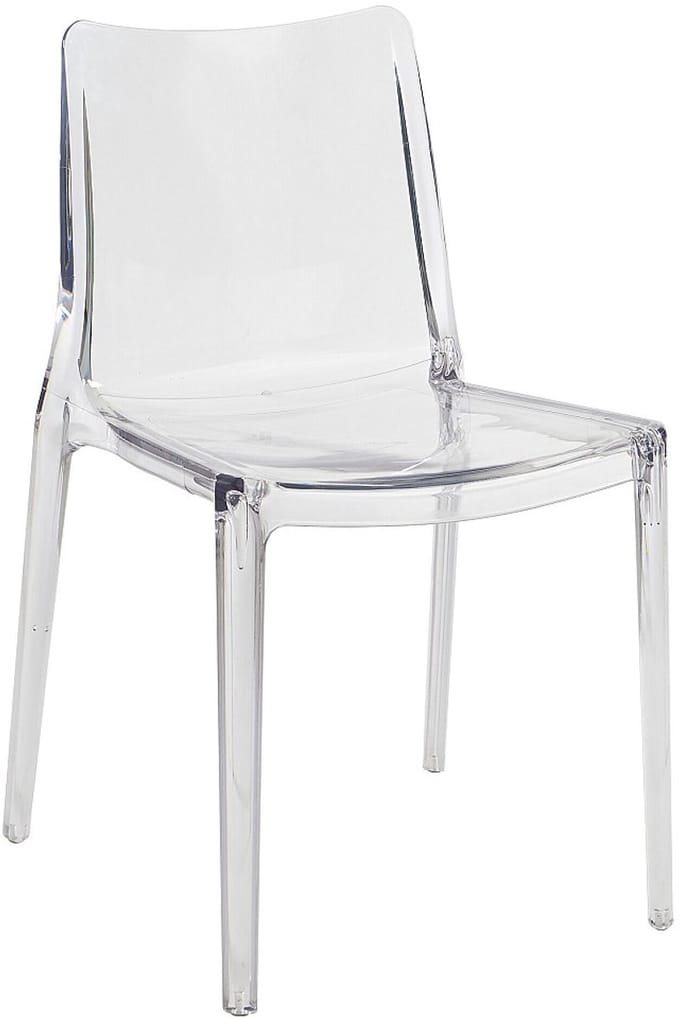 Vente-unique Set van 2 stoelen van polycarbonaat - Kristalkleurig - RANZAKA
