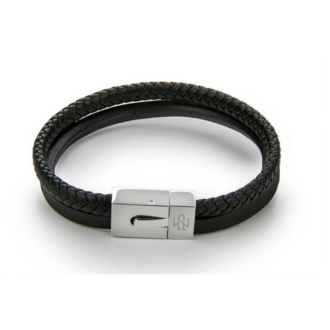 Paul McNeal MB0025SB Lederen Armband Lengte 21cm