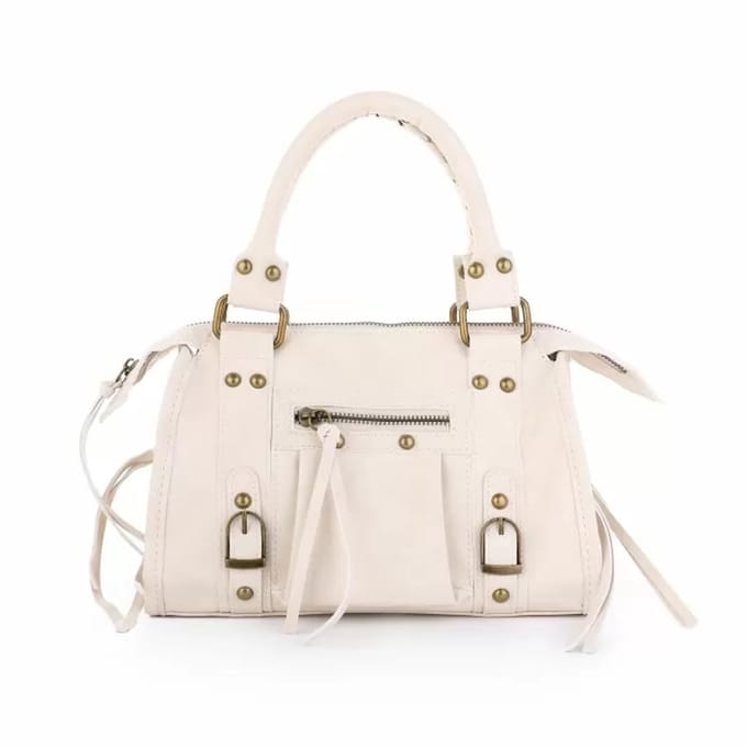 Bijoutheek Tas Fringed Slierten Beige