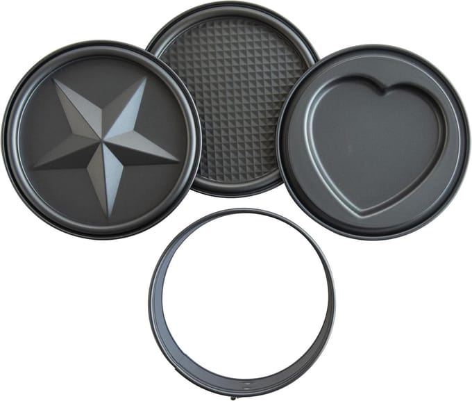 Decoratieve Springvorm Set 3-Delig (Rond, Hart, Ster) - 18 cm
