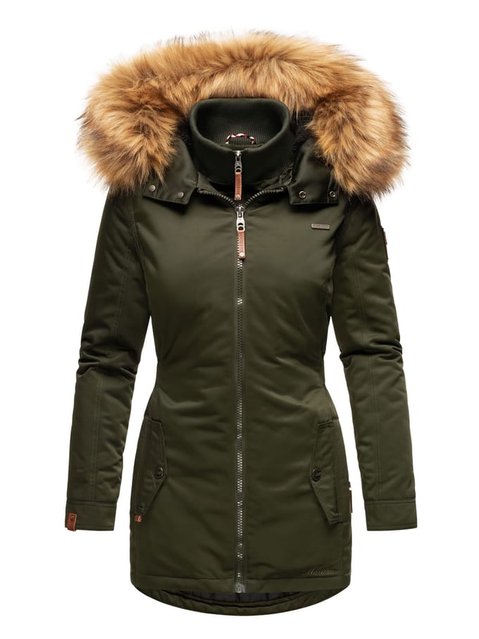 Marikoo dames winterjas – Sanakoo, warm met afneembare bontkraag