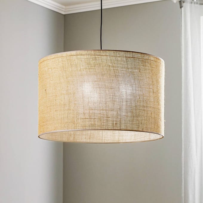 TK Lighting Hanglamp Jute, 1-lamp Ø 50 cm