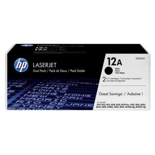 Tonercartridge hp q2612ad 12a zwart 2x
