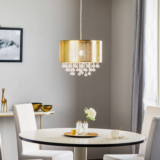 Hanglamp - goud - Amy - metaal - Ø 40cm - E27 - 15187H3 - Globo