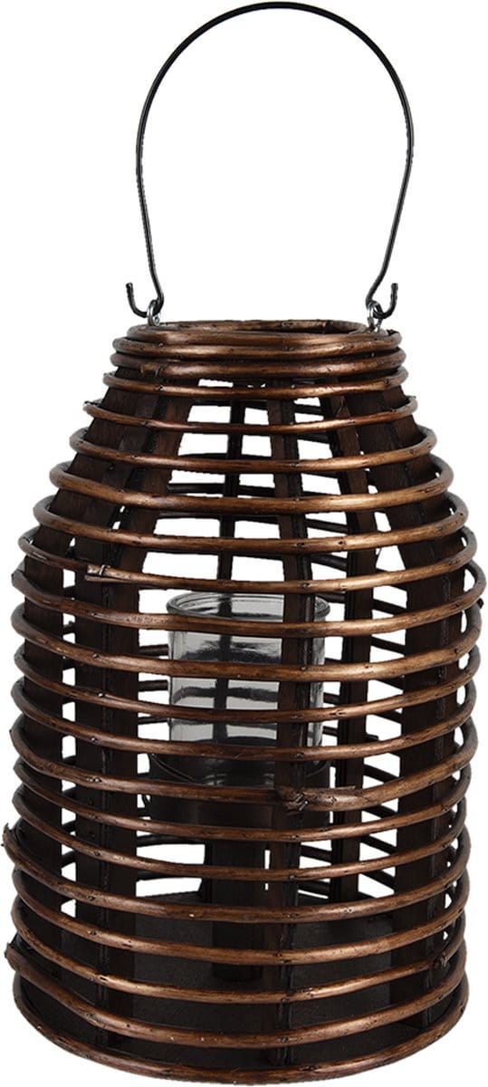 Clayre & Eef Windlicht Ø 22x32 cm Bruin Hout