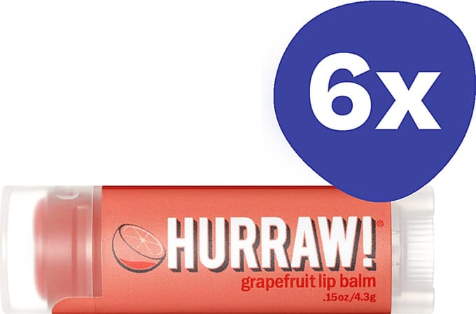 Hurraw Grapefruit Lippenbalsem (6x 4,3gr)