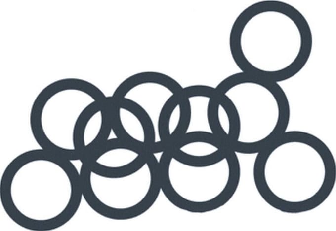 Gummiring 1/2" - 11 x 18 x 1,5 mm - 10 stuks