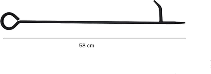 Vuurpook - pook - kachelpook - haardpook - 58cm - zwart