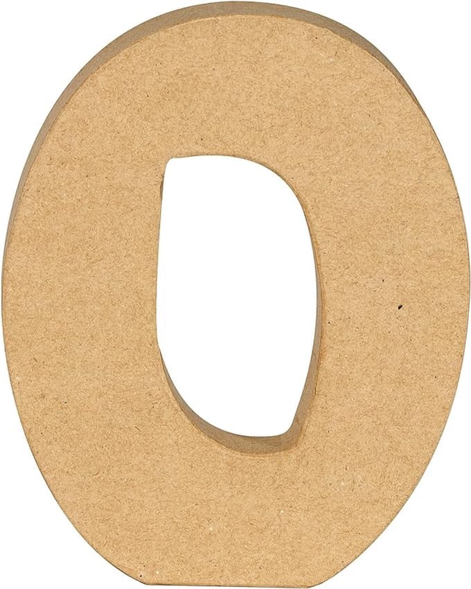Decopatch cijfer - 20 cm - Papier marche - Cijfer 0
