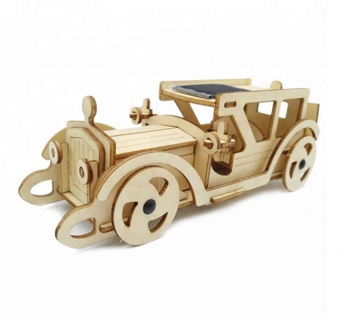 Bouwpakket Oldtimer op Zonne-energie Solar- hout