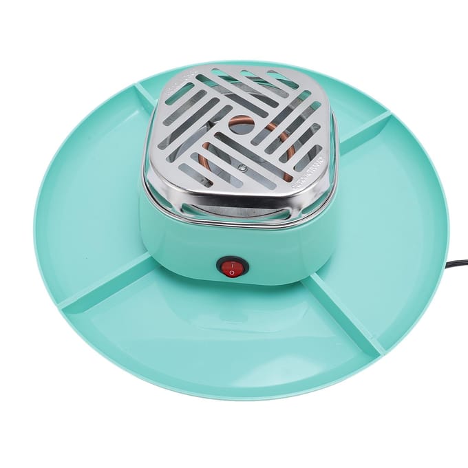 Elektrische Smores Maker voor Binnen met 4 Afneembare Bakjes Regelbare Temperatuur Tafelmodel Chocolade blue