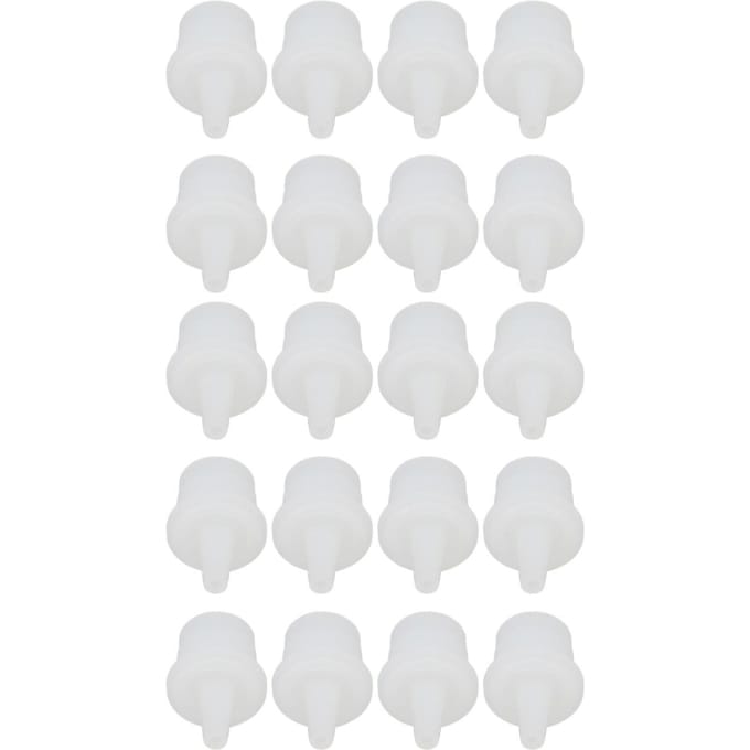 Lot de 20 embouts de rechange pour colle à cils en ABS brillant pour pigments white