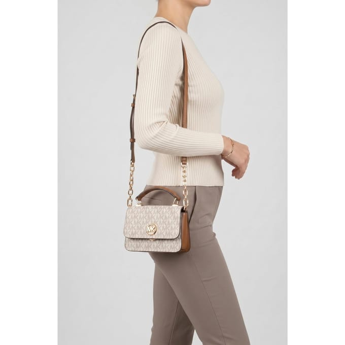 Michael Kors Small Crossbody Vanilla/acrn Maat: OS | Handtassen Outlet | Dames | Beige
