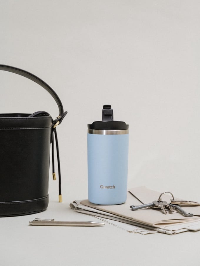 Qwetch Travel mug Geïsoleerd - Pastel Blauw