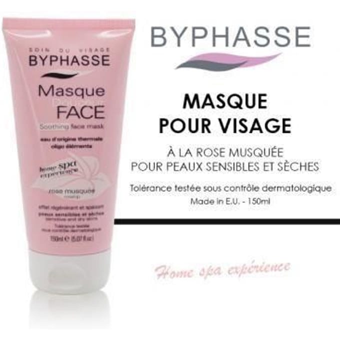 Byphasse, Home Spa, Eau Thermale, Apaisant, Masque Crème, Pour le Visage, 150 ml