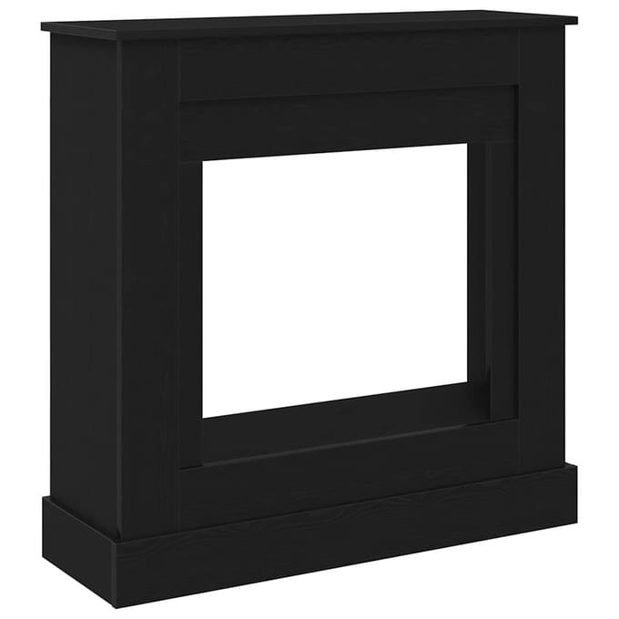 Haardmantel in Zwart Eiken Afwerking 90 x 30 x 90 cm Houtgebaseerd Materiaal