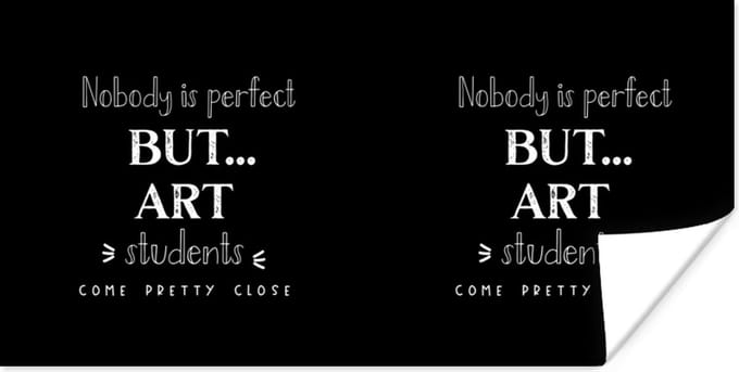Poster Art - Studenten - Quotes - Onderwijs - Leren - 80x40 cm