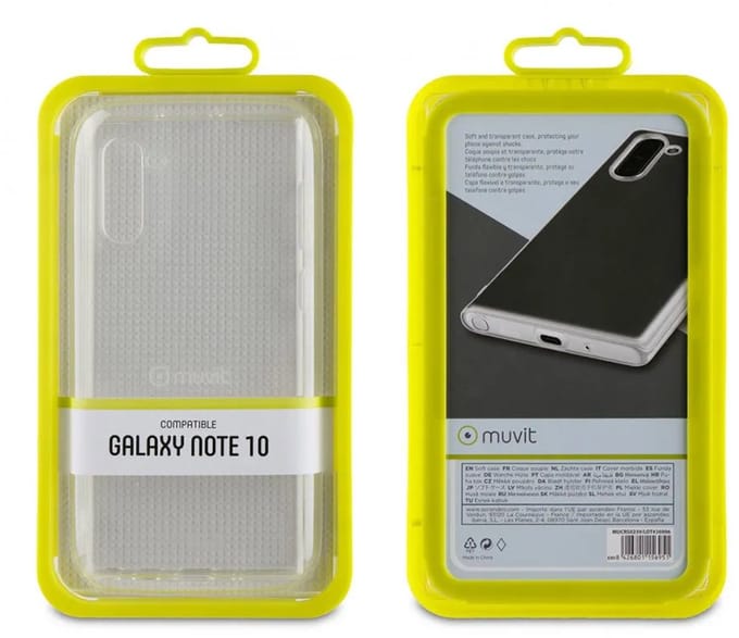 Muvit Cristal Soft Huawei Samsung Galaxy Note 10/10 5g Silicone Telefoonhoesje Transparant