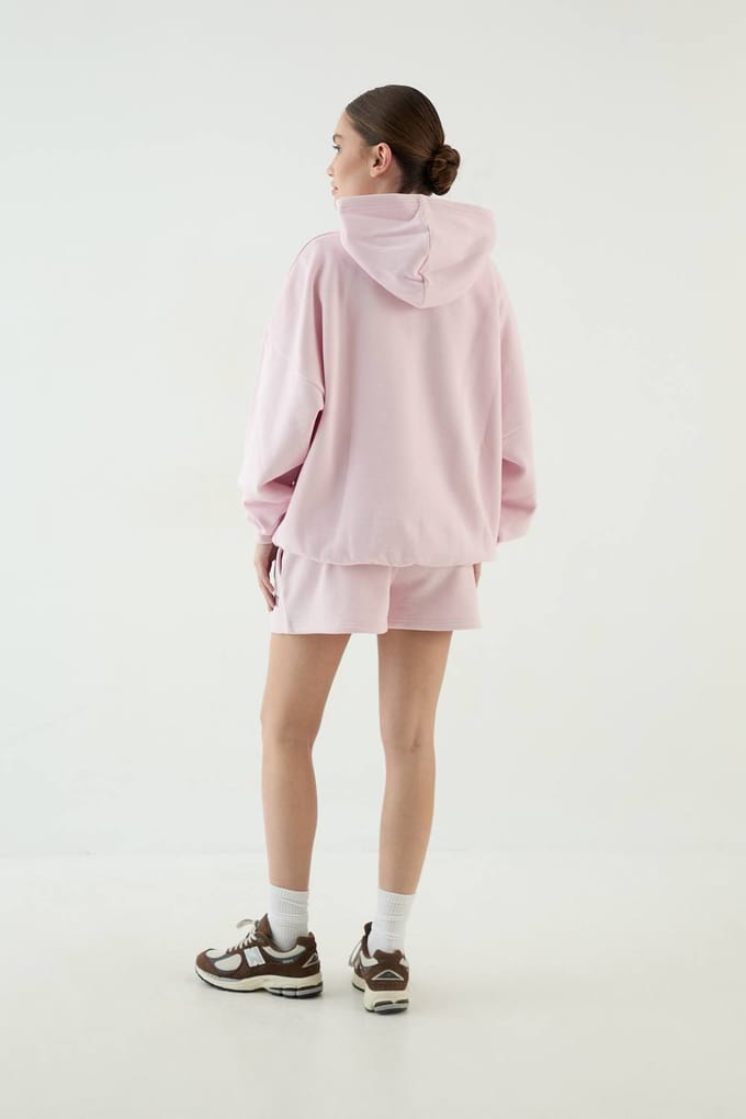 Dames Dsgn Studio Applique Oversized Hoodie | Lichtroze | Maat: XS