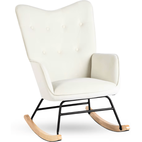 Urban Meuble Schommelstoel van fluweel, beige