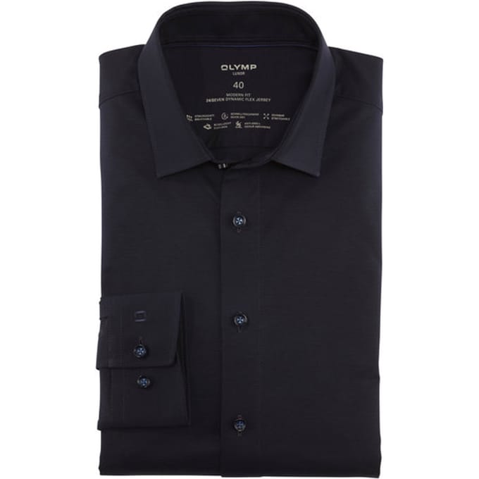 OLYMP Luxor 24/Seven Overhemd, Modern Fit, New Kent, Marineblauw