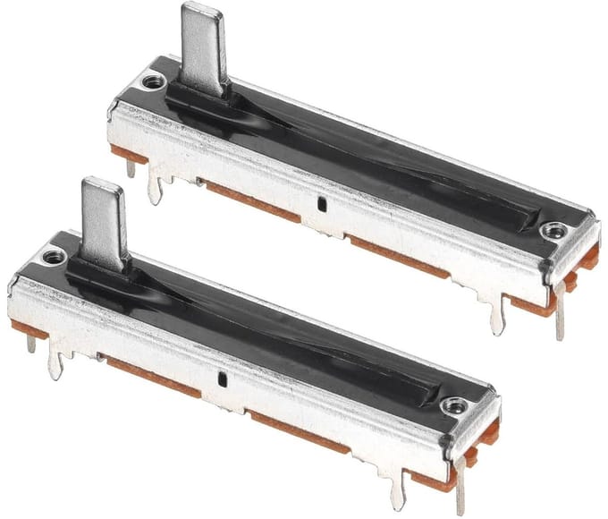Lineaire Potentiometer - Variabele Weerstand Fader - Signaal Instellen - Lineaire Eigenschappen - 45 mm - Metaal