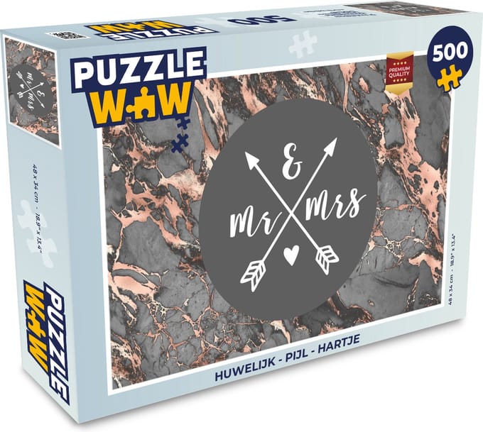 Puzzel Spreuken - Mr & Mrs - Quotes - Trouwen - Legpuzzel - Puzzel 500 stukjes