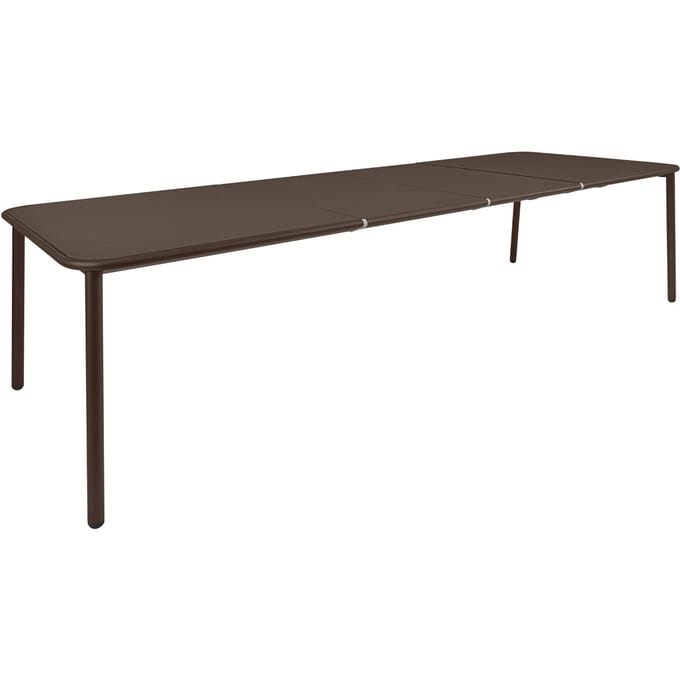 Emu Yard tafel - aluminium - donkerbruin - L (uittrekbaar)