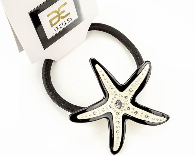 Luxe Haarelastiek strass steentjes Zeester