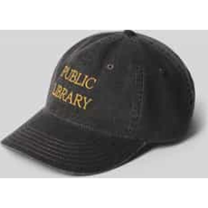 Base cap in denimlook met statement-stitching