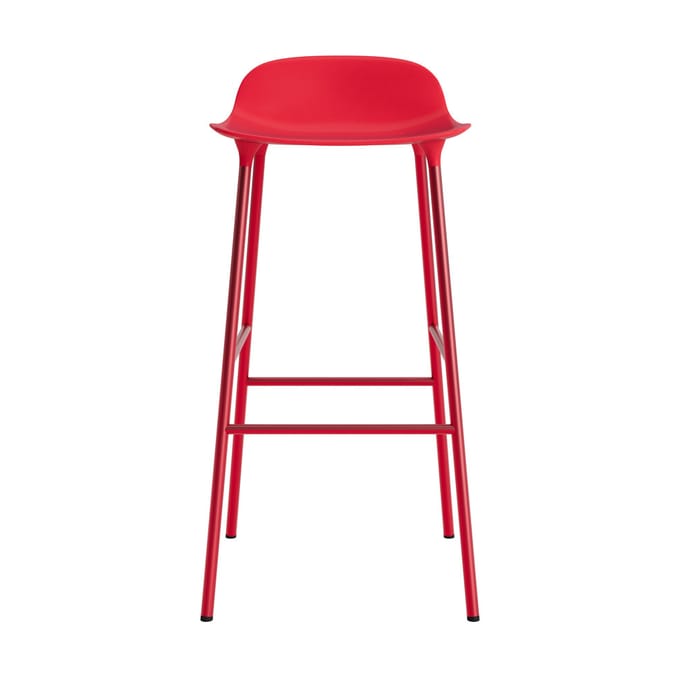 Normann Copenhagen Form barkruk met metalen frame - NormannCopenhagenFormBrightRed - 75 cm