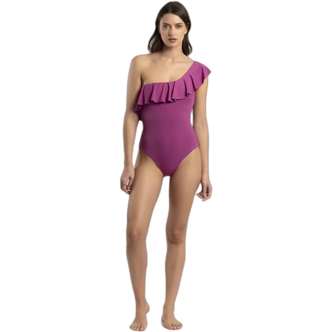 Eénpiece badpak met zijvolants voor dames Admas