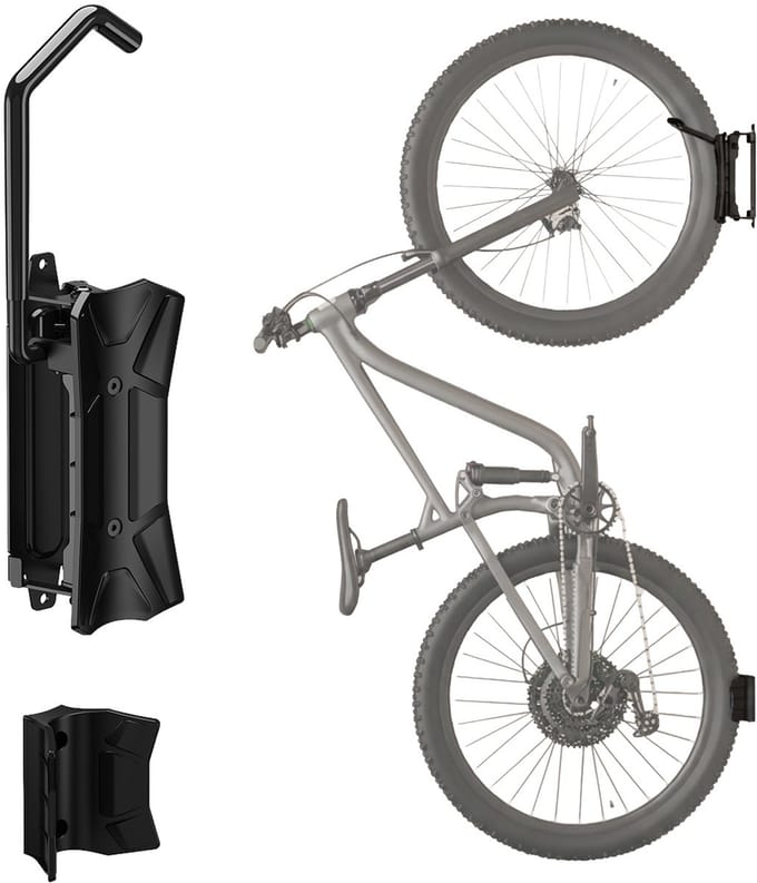Maclean - Fietsbeugel - fietsrek / wandhouder, max. draagvermogen 35 kg, instelbare hellingshoek, staal, MC-171
