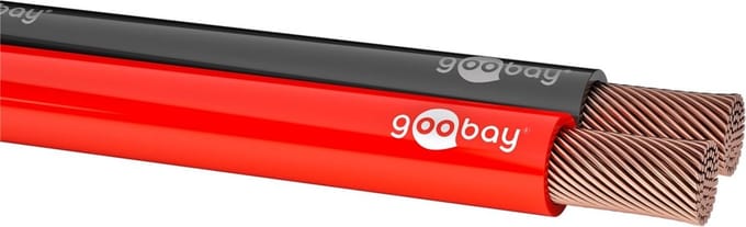 Goobay Luidsprekerkabel 2 x 2.50mm² - CCA - Rood/zwart - 100 m