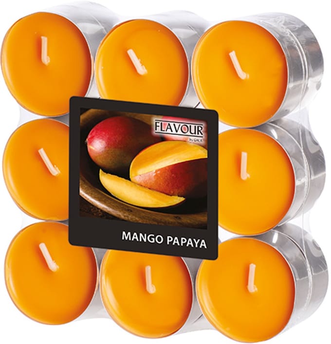 10x 18 GALA Geurkaars Ø 375 mm · 166 mm perzik - Mango-Papaya