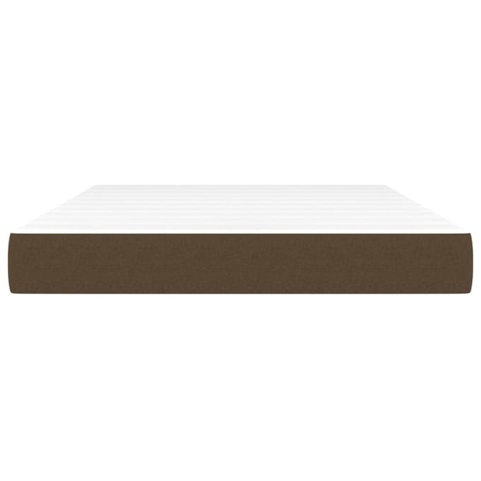 vidaXL - Pocketveringmatras - medium - 140x190x20 - cm - stof - donkerbruin