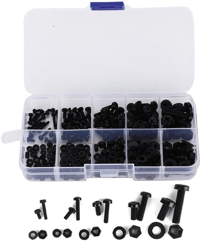 Complete Set van 270 Nylon Schroefmoeren M2 M2.5 M3 M4 M5 - Duurzaam, Lichtgewicht en Corrosiebestendig