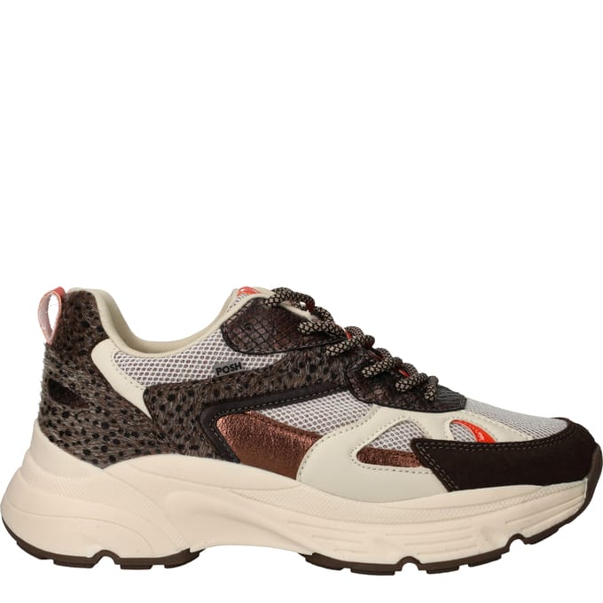 POSH by Poelman Sneakers - Dames - Bruin - Maat:41