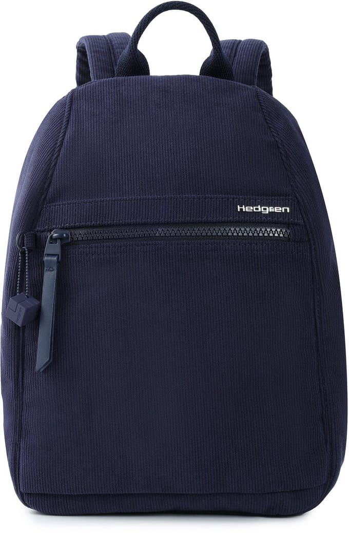 Hedgren Vogue Small Dames Rugzak met RFID-bescherming – Compact – Ribfluweel Peacoat Blue