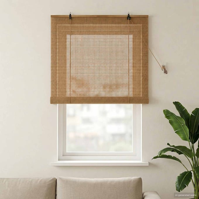 vidaXL - Rolgordijn - Bruin - 100 - x - 160 - cm - Bamboe
