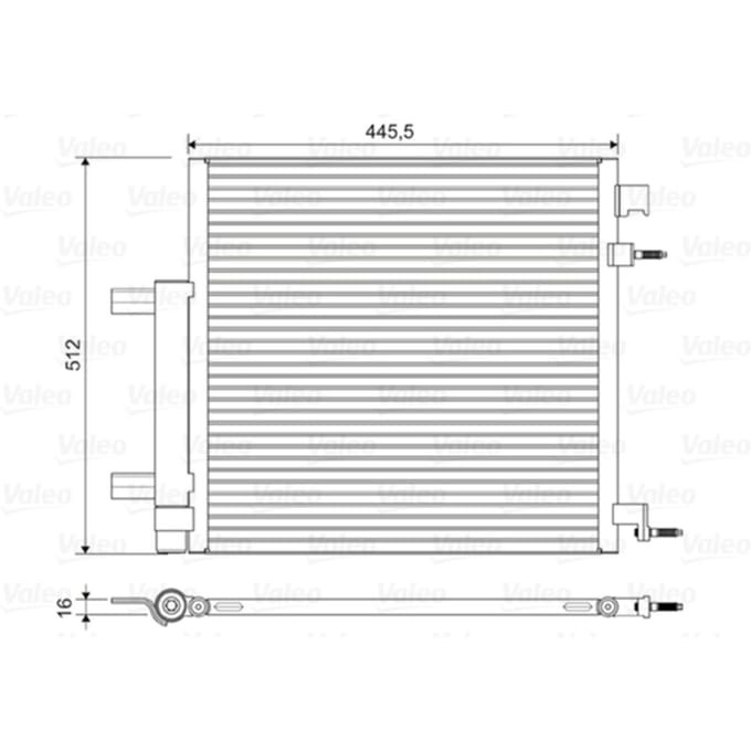 Condensator, airconditioning VALEO 822578