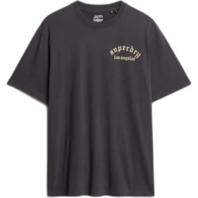Superdry Wijdvallend Tattoo T-shirt Dark Grey Grootte: XL