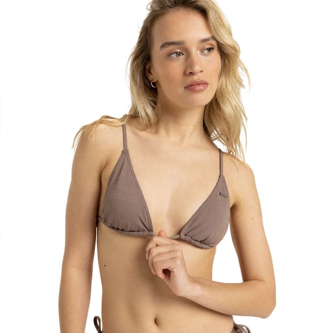 Roxy Lasca Tiki Tri Bikinitop Bruin XL Vrouw