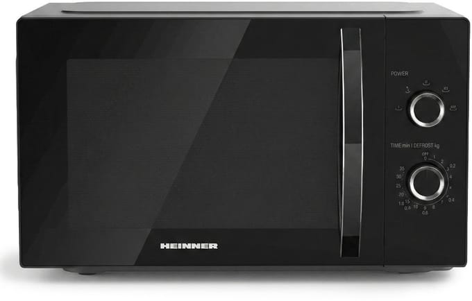Heinner Magnetron 25L – 800W – 5 Vermogensniveaus – Ontdooifunctie – Draaiknop & Timer – Zwart