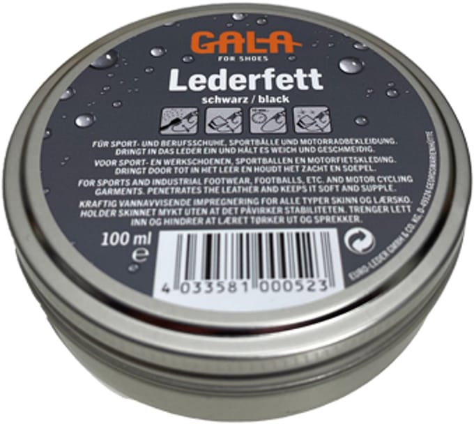 Gala ledervet - Kleurloos – Vet voor stevig glad leer – Geschikt voor glad leer en waxleer, inhoud 100 ml – Gala ledervet is speciaal ontwikkeld voor stevig glad leer dat intensief wordt gebruikt
